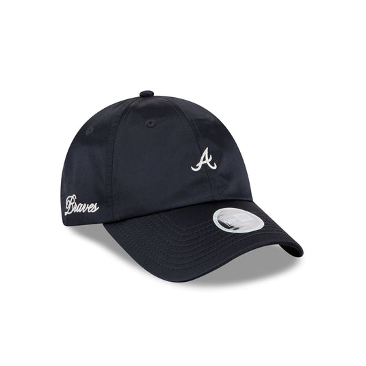 Atlanta Braves Satin Open Back Ponytail Adjustable Hat - New Era Cap