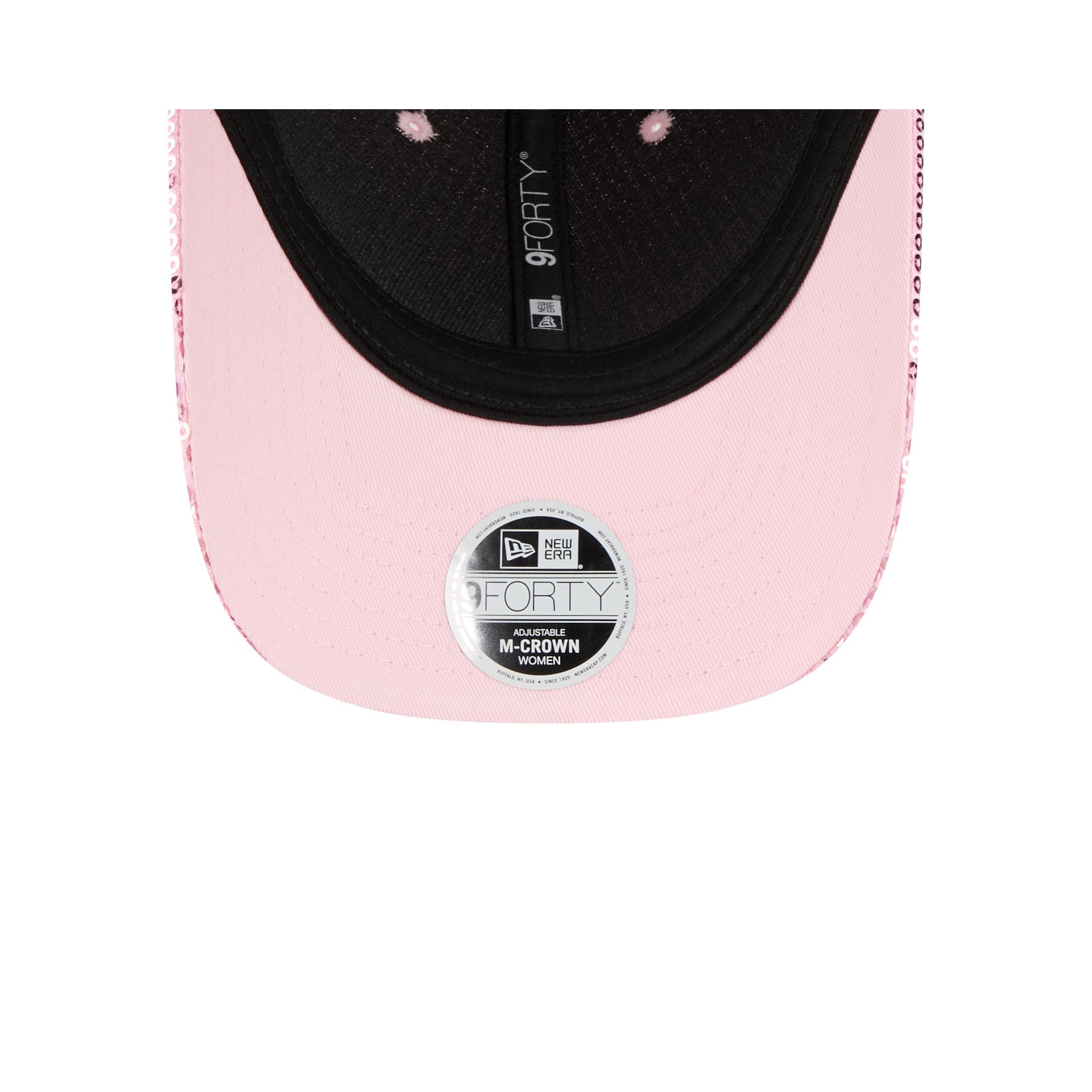 New York Yankees Sequin Pink Women's 9FORTY M-Crown Snapback Hat