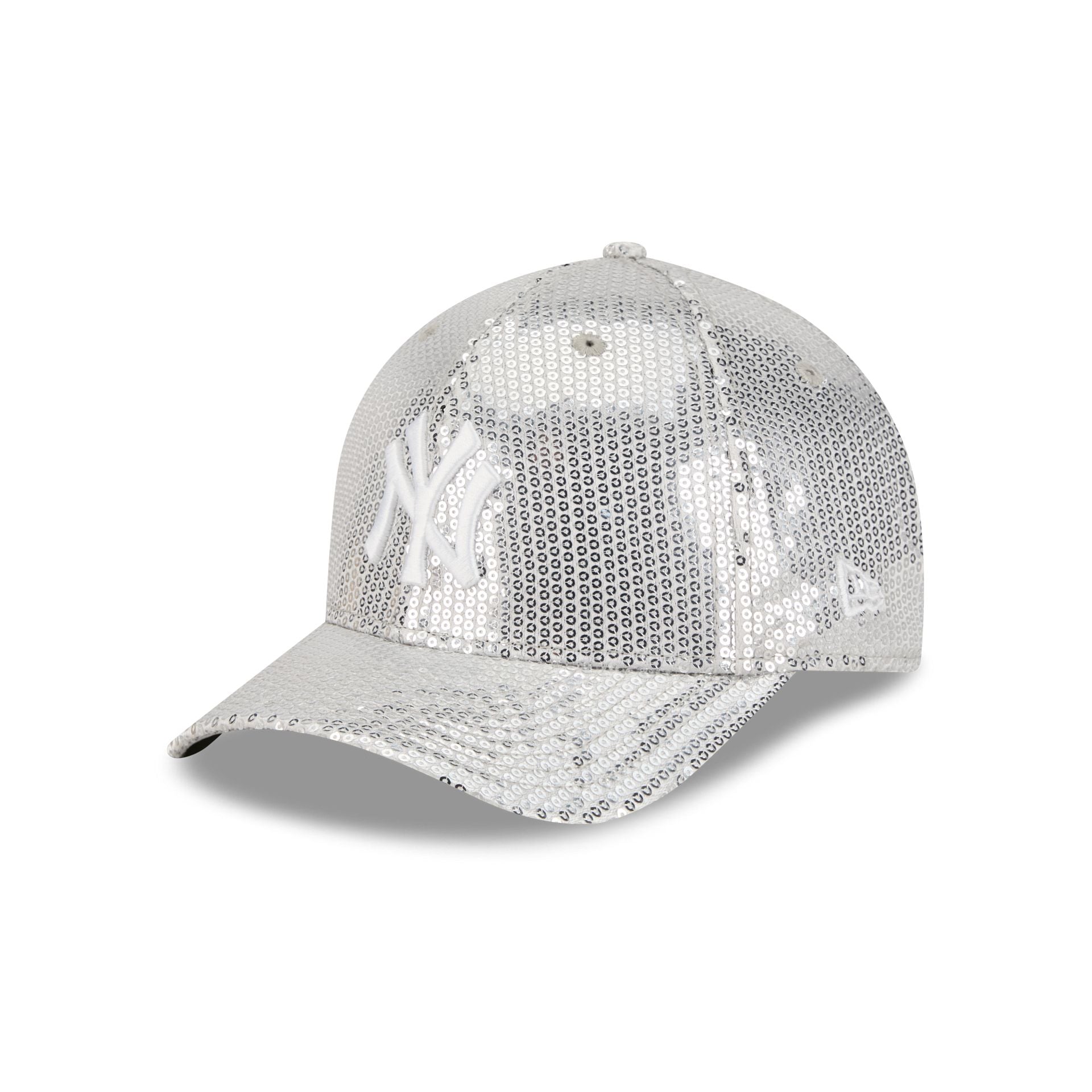 New York Yankees Sequin Gray Women's 9FORTY M-Crown Snapback Hat