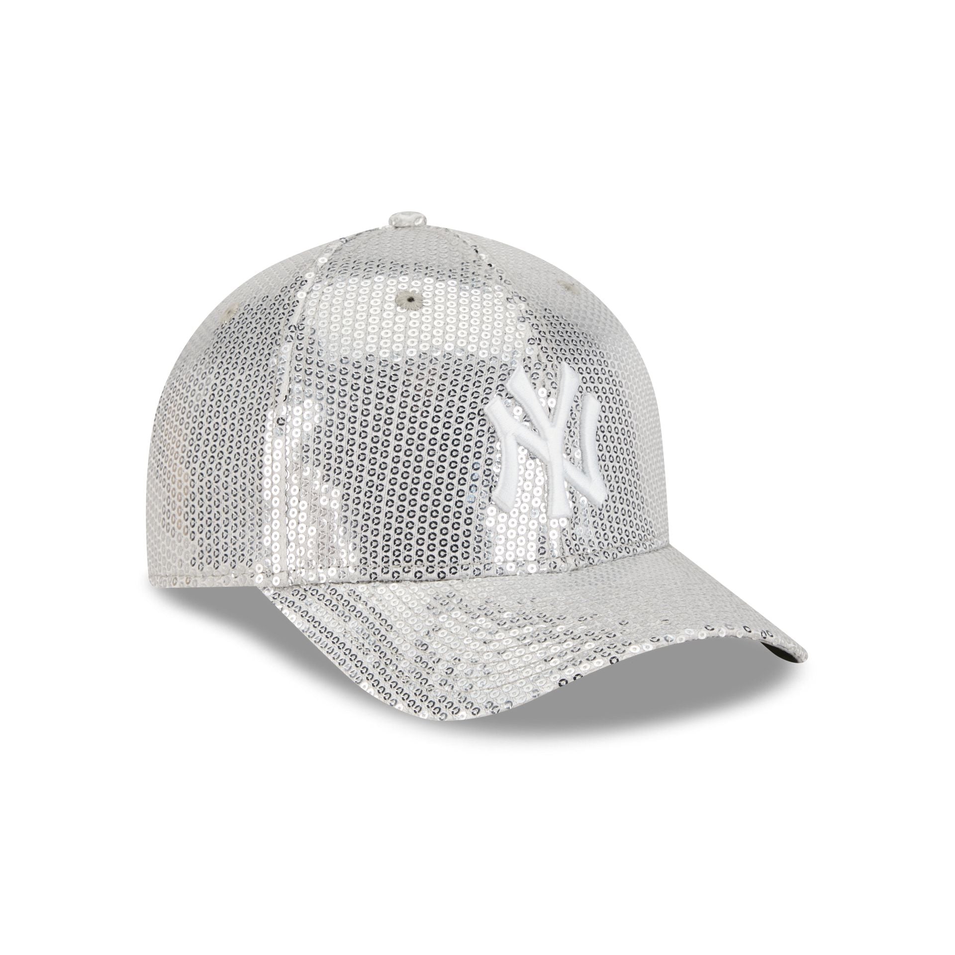 New York Yankees Sequin Gray Women's 9FORTY M-Crown Snapback Hat