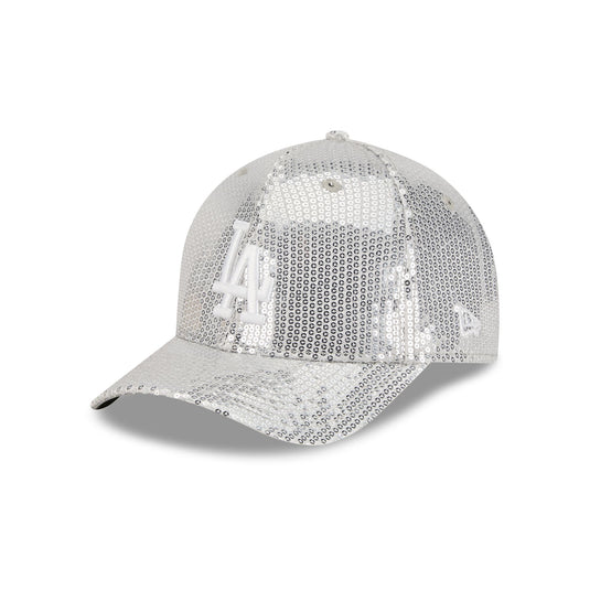 Los Angeles Dodgers Sequin Gray Women's 9FORTY M-Crown Snapback Hat - New Era Cap
