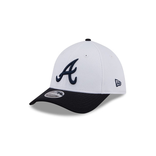 Atlanta Braves Baseball Stitch Kids 39THIRTY M-Crown Stretch Fit Hat - New Era Cap