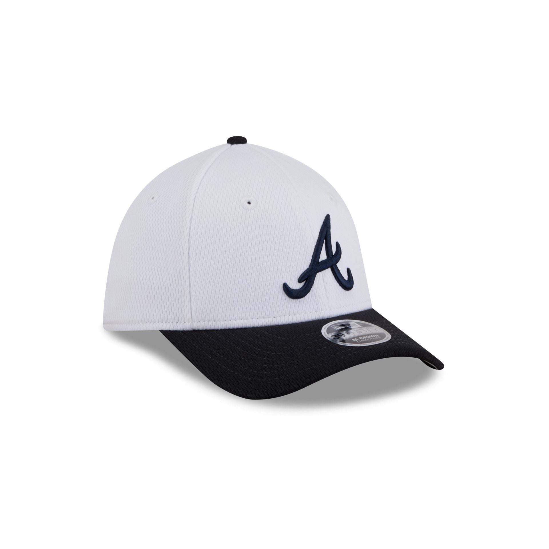 Atlanta Braves Baseball Stitch Kids 39THIRTY M-Crown Stretch Fit Hat