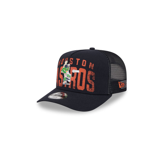 Houston Astros Logo Fade Kids 9FIFTY A-Frame Trucker Hat - New Era Cap