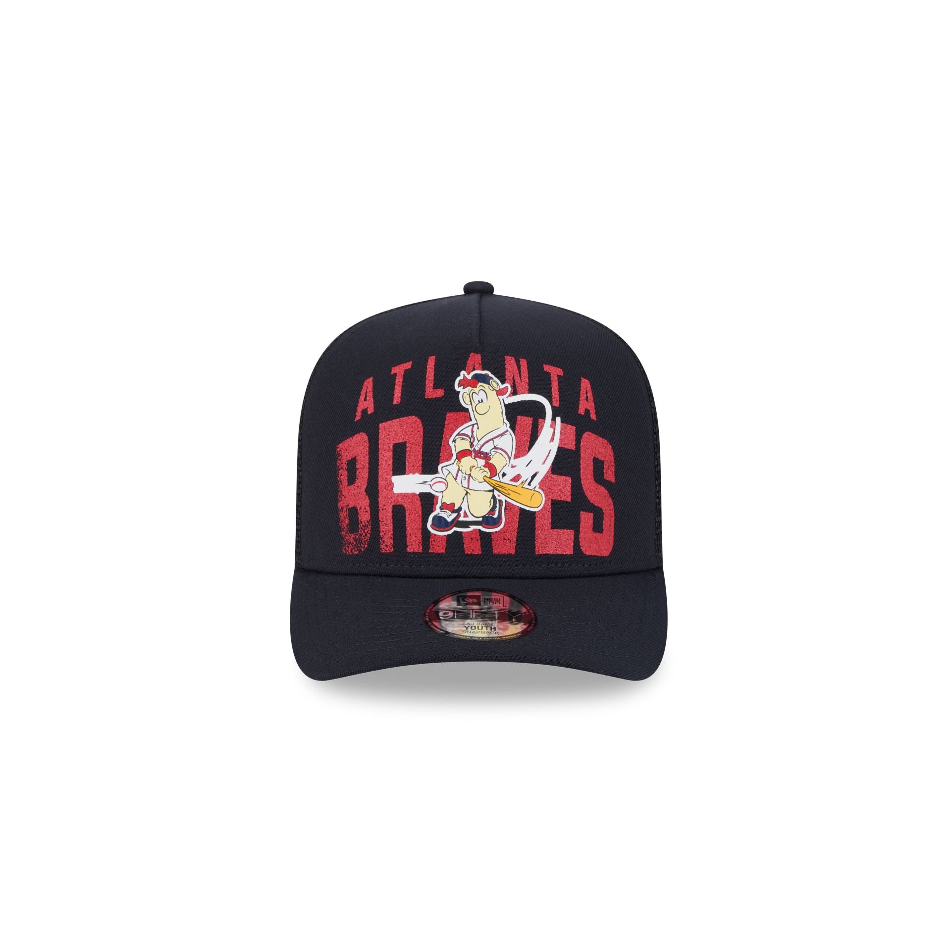 Atlanta Braves Logo Fade Kids 9FIFTY A-Frame Trucker Hat