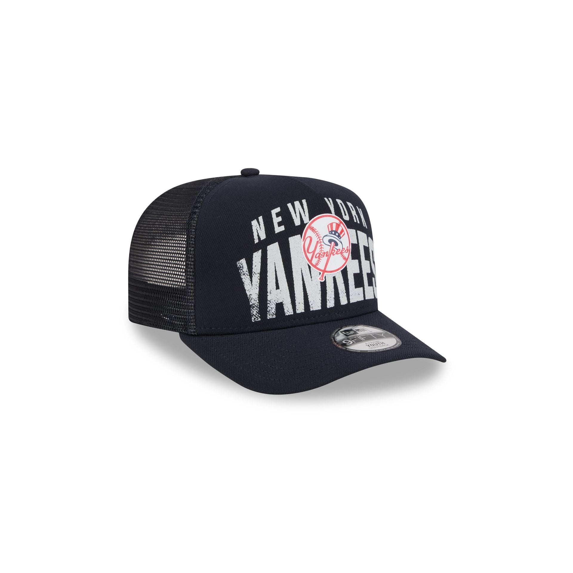 New York Yankees Logo Fade Kids 9FIFTY A-Frame Trucker Hat
