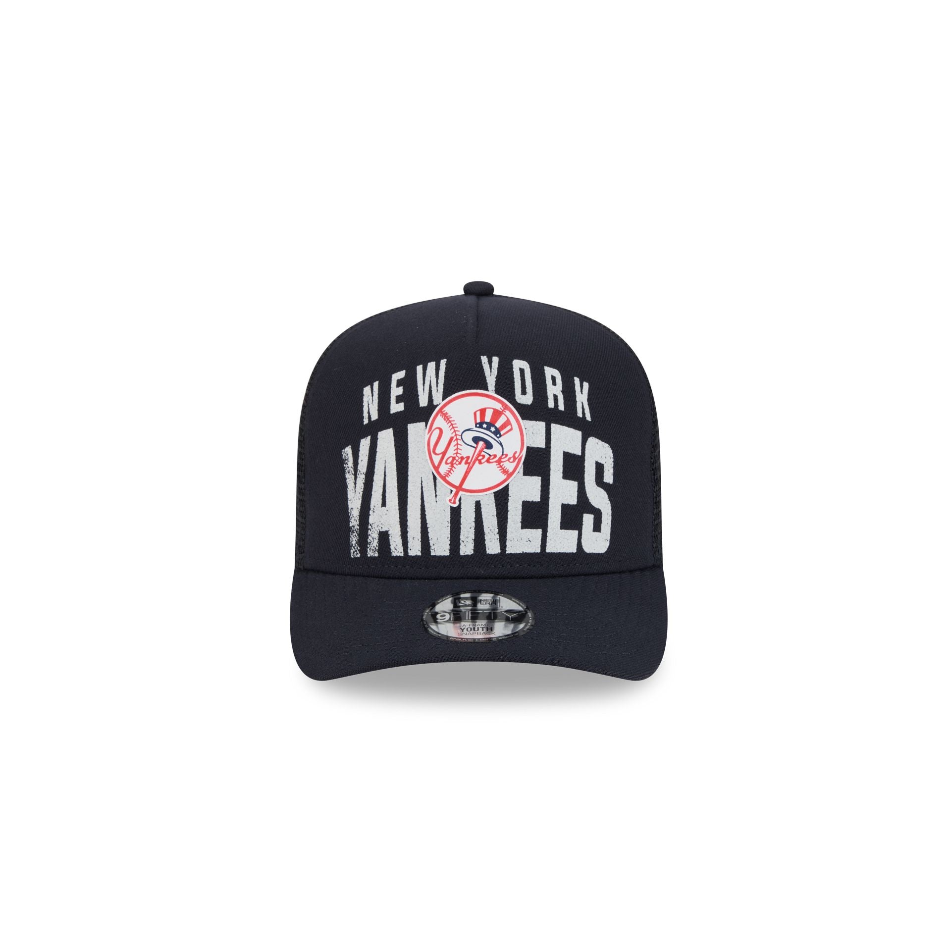 New York Yankees Logo Fade Kids 9FIFTY A-Frame Trucker Hat