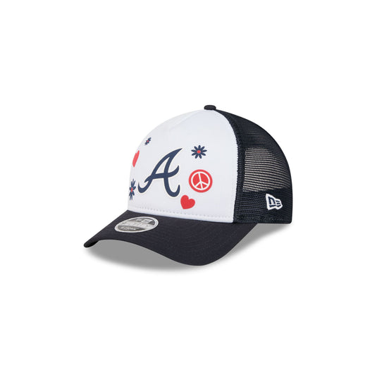 Atlanta Braves Play Kids 9FORTY M-Crown A-Frame Trucker Hat - New Era Cap