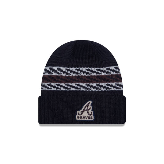Atlanta Braves Quilted Cuff Knit Hat - New Era Cap