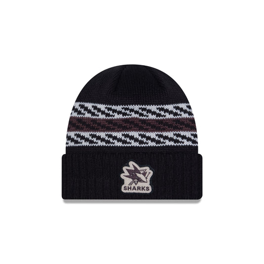 San Jose Sharks Quilted Cuff Knit Hat - New Era Cap