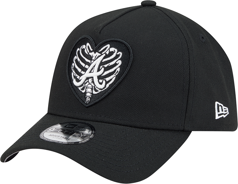 Atlanta Braves Skeletal Heart 9FORTY A-Frame Snapback Hat