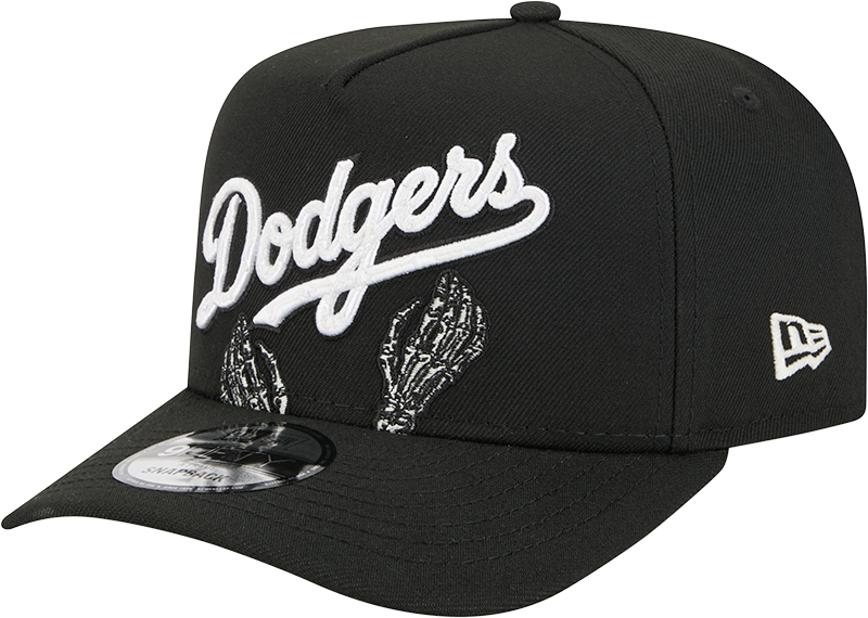 Los Angeles Dodgers Skeletal Script 9FIFTY A-Frame Snapback Hat