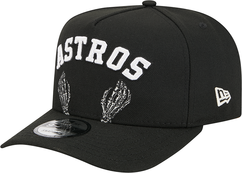 Houston Astros Skeletal Script 9FIFTY A-Frame Snapback Hat