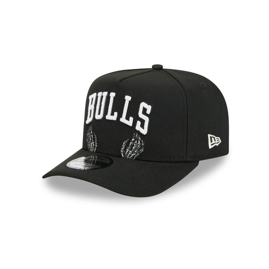 Chicago Bulls Skeletal Script 9FIFTY A-Frame Snapback Hat - New Era Cap