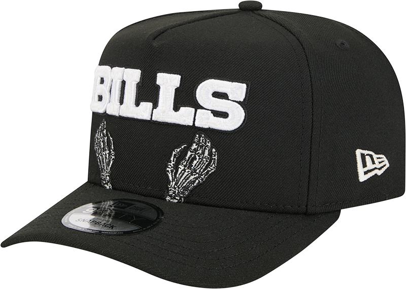 Buffalo Bills Skeletal Script 9FIFTY A-Frame Snapback Hat