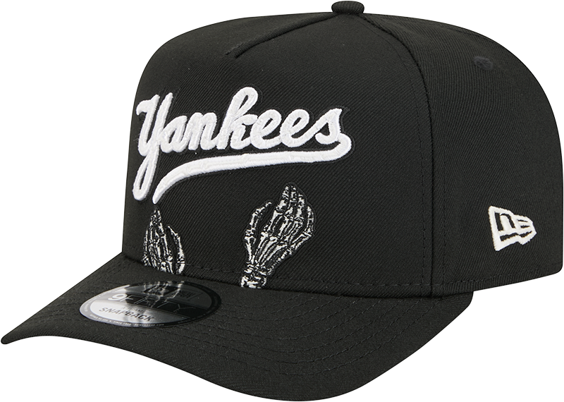 New York Yankees Skeletal Script 9FIFTY A-Frame Snapback Hat