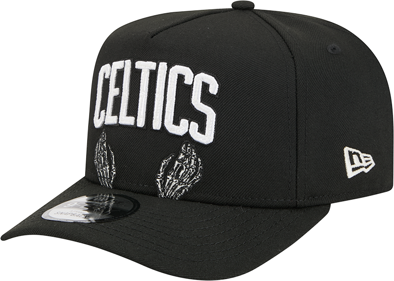 Boston Celtics Skeletal Script 9FIFTY A-Frame Snapback Hat