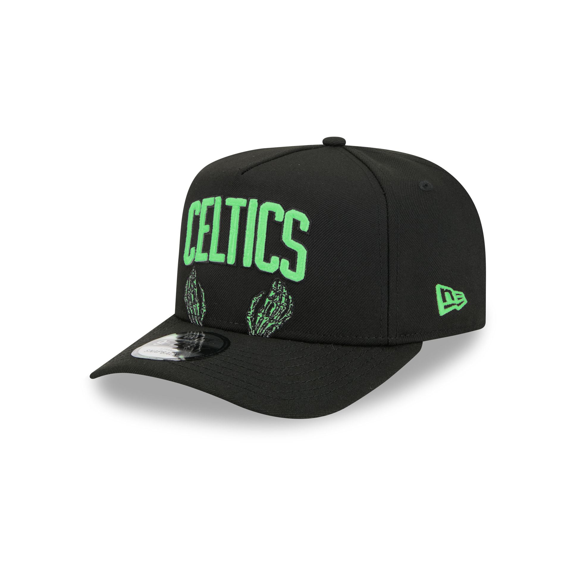 Boston Celtics Skeletal Script 9FIFTY A-Frame Snapback Hat