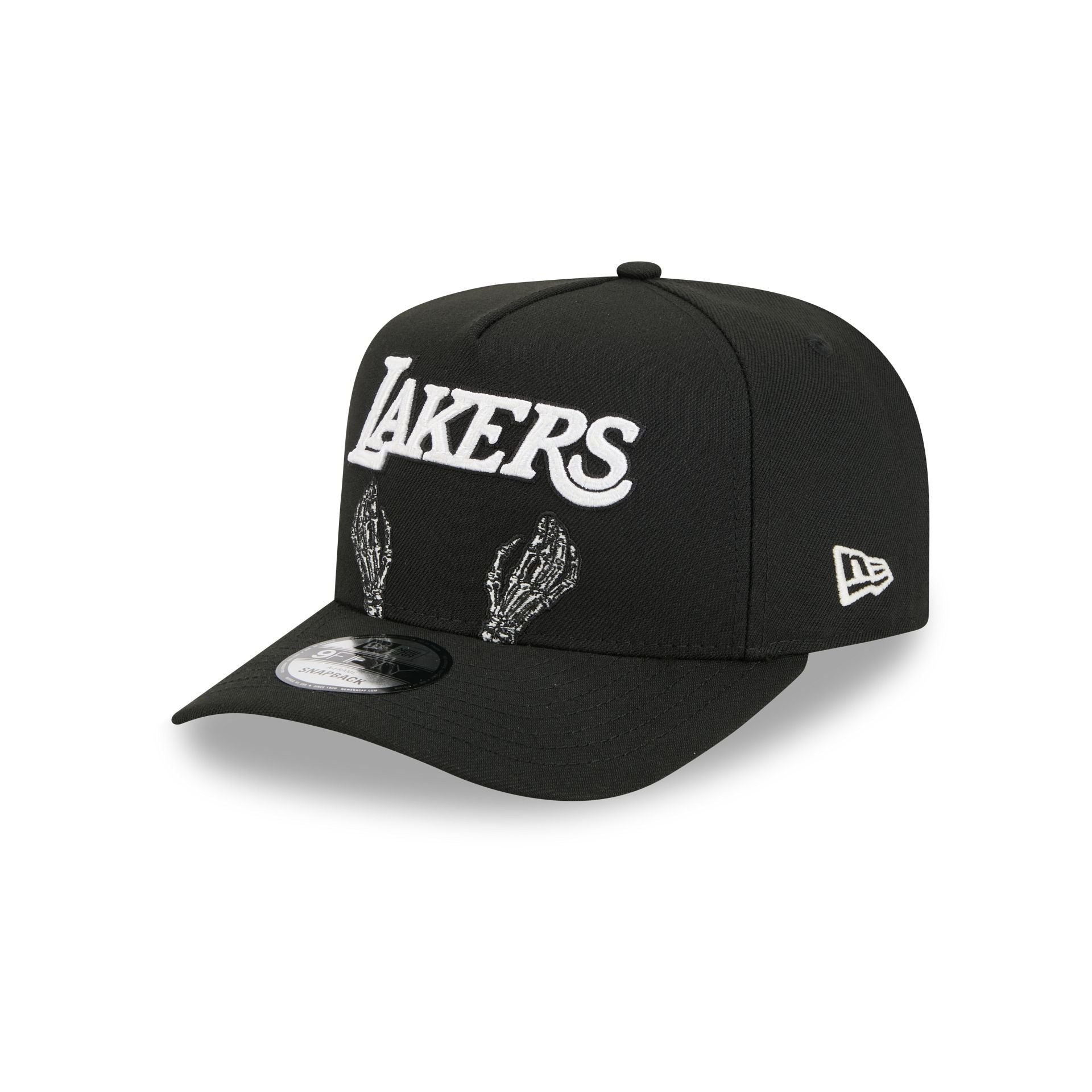 Los Angeles Lakers Skeletal Script 9FIFTY A-Frame Snapback Hat