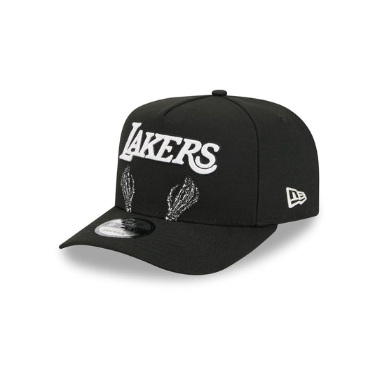 Los Angeles Lakers Skeletal Script 9FIFTY A-Frame Snapback Hat - New Era Cap