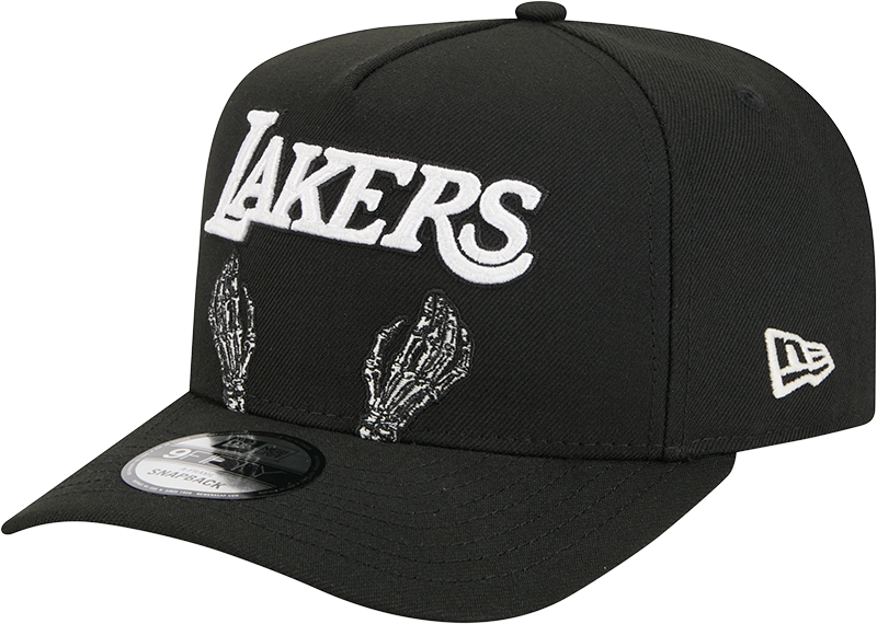 Los Angeles Lakers Skeletal Script 9FIFTY A-Frame Snapback Hat