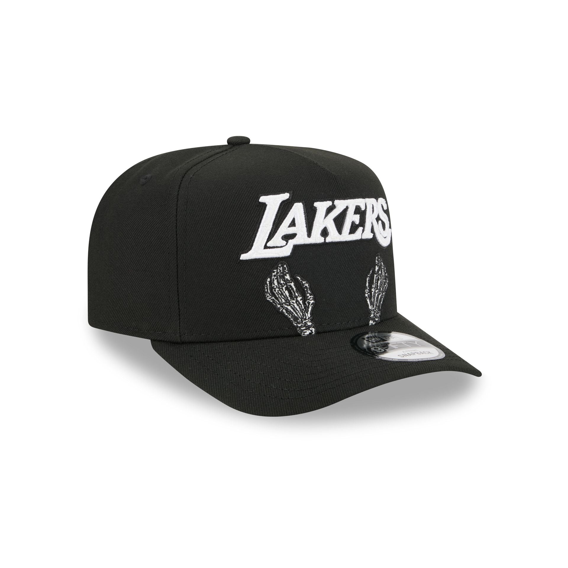 Los Angeles Lakers Skeletal Script 9FIFTY A-Frame Snapback Hat