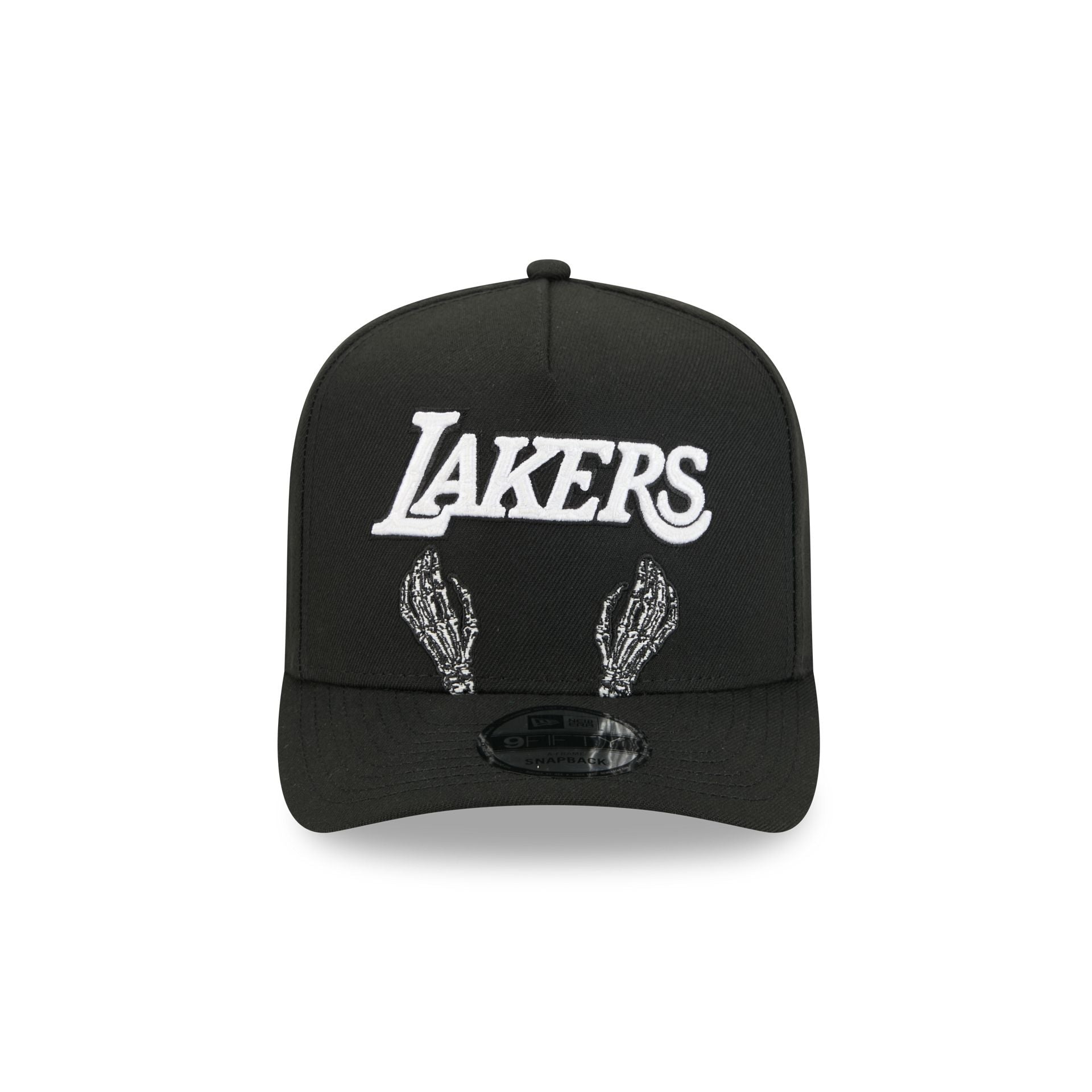 Los Angeles Lakers Skeletal Script 9FIFTY A-Frame Snapback Hat