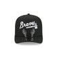 Atlanta Braves Skeletal Script 9FIFTY A-Frame Snapback Hat