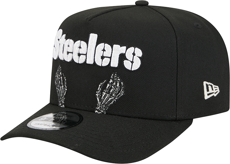 Pittsburgh Steelers Skeletal Script 9FIFTY A-Frame Snapback Hat