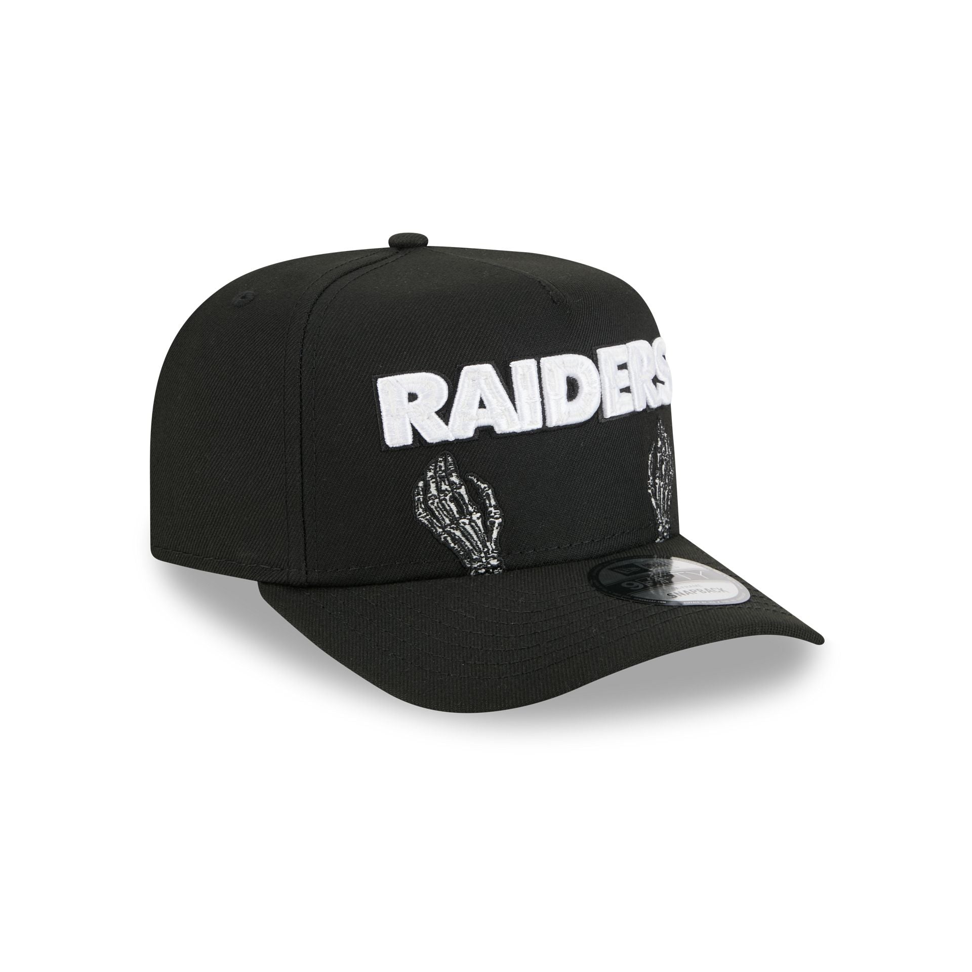 Las Vegas Raiders Skeletal Script 9FIFTY A-Frame Snapback Hat