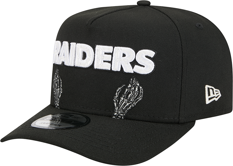 Las Vegas Raiders Skeletal Script 9FIFTY A-Frame Snapback Hat