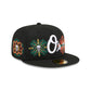 Baltimore Orioles Day of the Dead Skull & Flowers 59FIFTY Fitted Hat