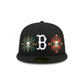 Boston Red Sox Day of the Dead Skull & Flowers 59FIFTY Fitted Hat