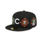 Chicago Cubs Day of the Dead Skull & Flowers 59FIFTY Fitted Hat