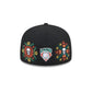 Olmecas de Tabasco Day of the Dead Skull & Flowers 59FIFTY Fitted Hat
