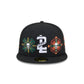 Tecolotes de los Dos Laredos Day of the Dead Skull & Flowers 59FIFTY Fitted Hat