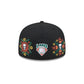 Tecolotes de los Dos Laredos Day of the Dead Skull & Flowers 59FIFTY Fitted Hat