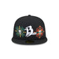 Bravos de León Day of the Dead Skull & Flowers 59FIFTY Fitted Hat