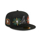 Arizona Diamondbacks Day of the Dead Skull & Flowers 59FIFTY Fitted Hat