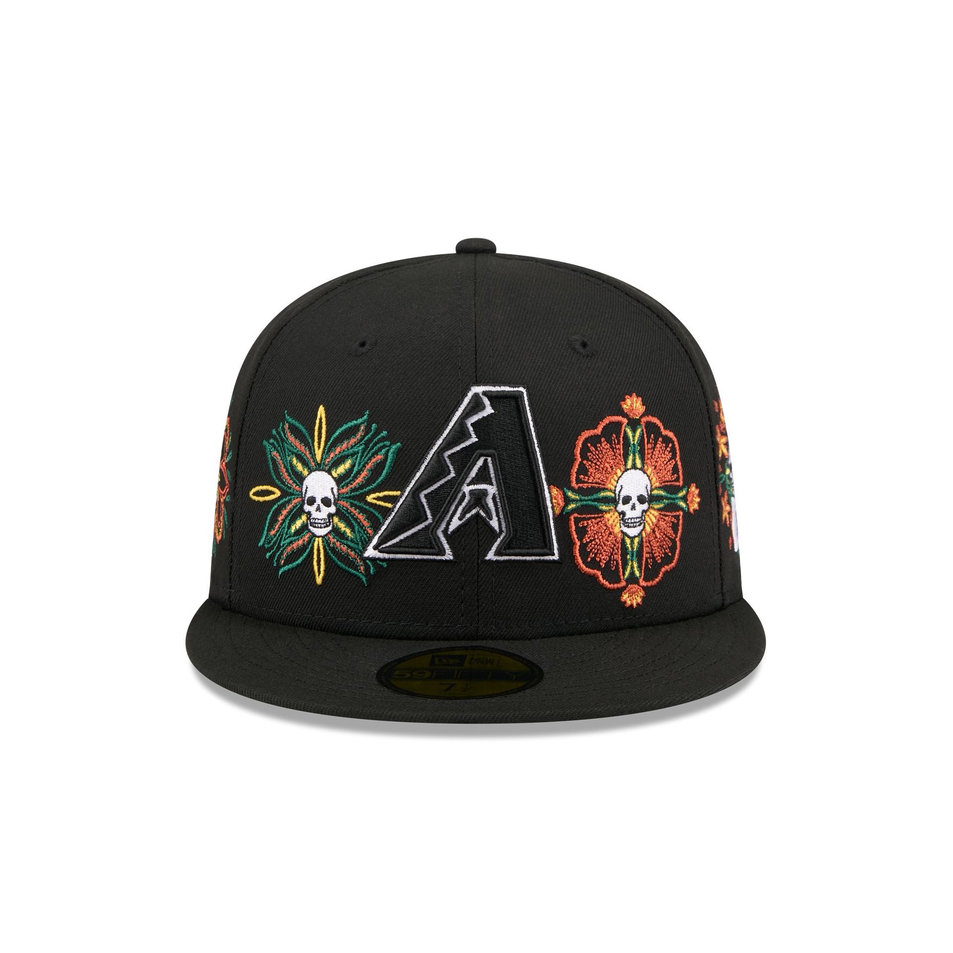 Arizona Diamondbacks Day of the Dead Skull & Flowers 59FIFTY Fitted Hat