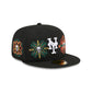 New York Mets Day of the Dead Skull & Flowers 59FIFTY Fitted Hat