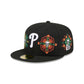 Philadelphia Phillies Day of the Dead Skull &amp; Flowers 59FIFTY Fitted Hat