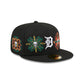 Detroit Tigers Day of the Dead Skull & Flowers 59FIFTY Fitted Hat