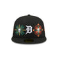 Detroit Tigers Day of the Dead Skull & Flowers 59FIFTY Fitted Hat
