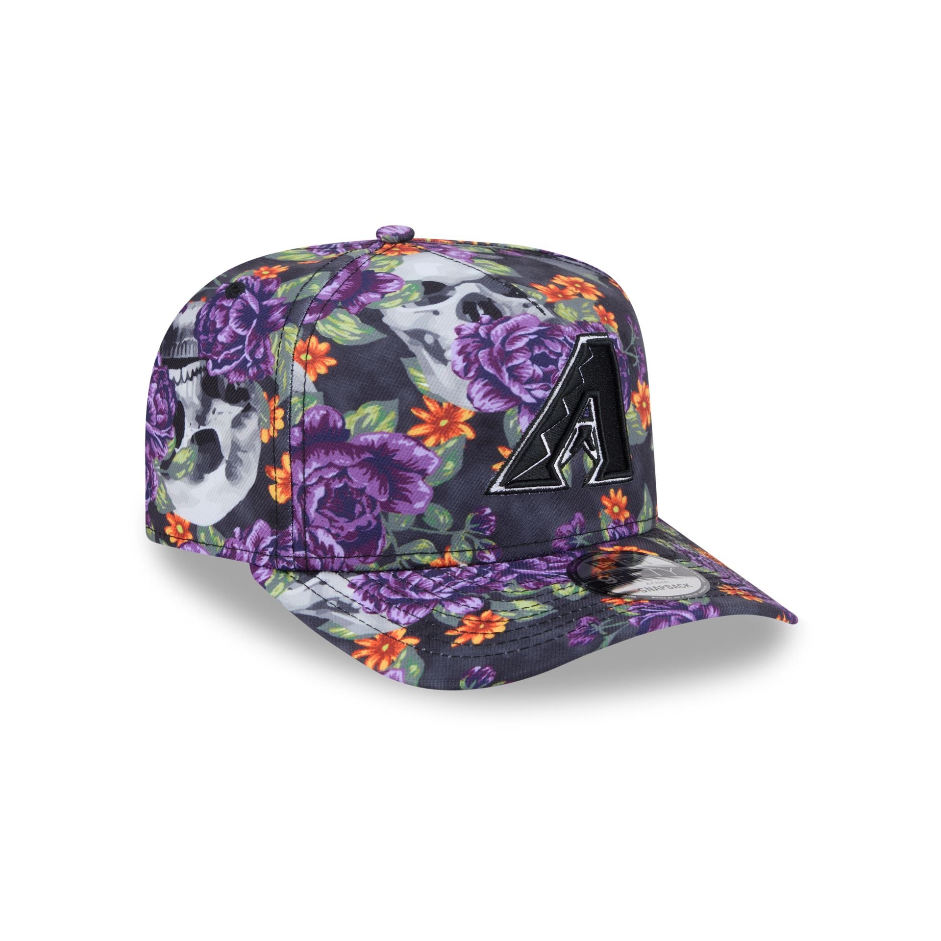 Arizona Diamondbacks Day of the Dead Skull & Roses 9FIFTY A-Frame Snapback