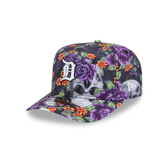 Detroit Tigers Day of the Dead Skull & Roses 9FIFTY A-Frame Snapback - New Era Cap