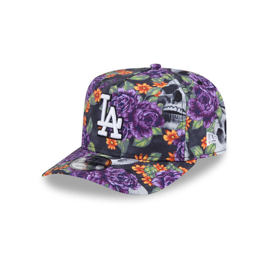 Los Angeles Dodgers Day of the Dead Skull & Roses 9FIFTY A-Frame Snapback - New Era Cap