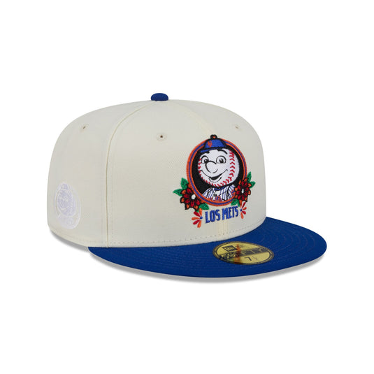 New York Mets Day of the Dead Sugar Skull Mascot 59FIFTY Fitted Hat - New Era Cap