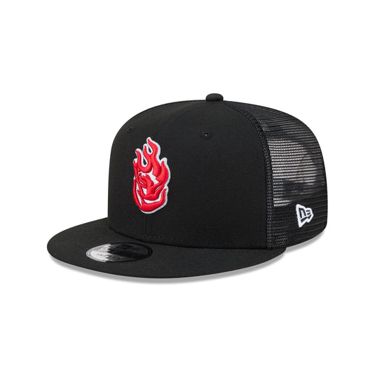 Portland Fire Black 9FIFTY Trucker Hat - New Era Cap