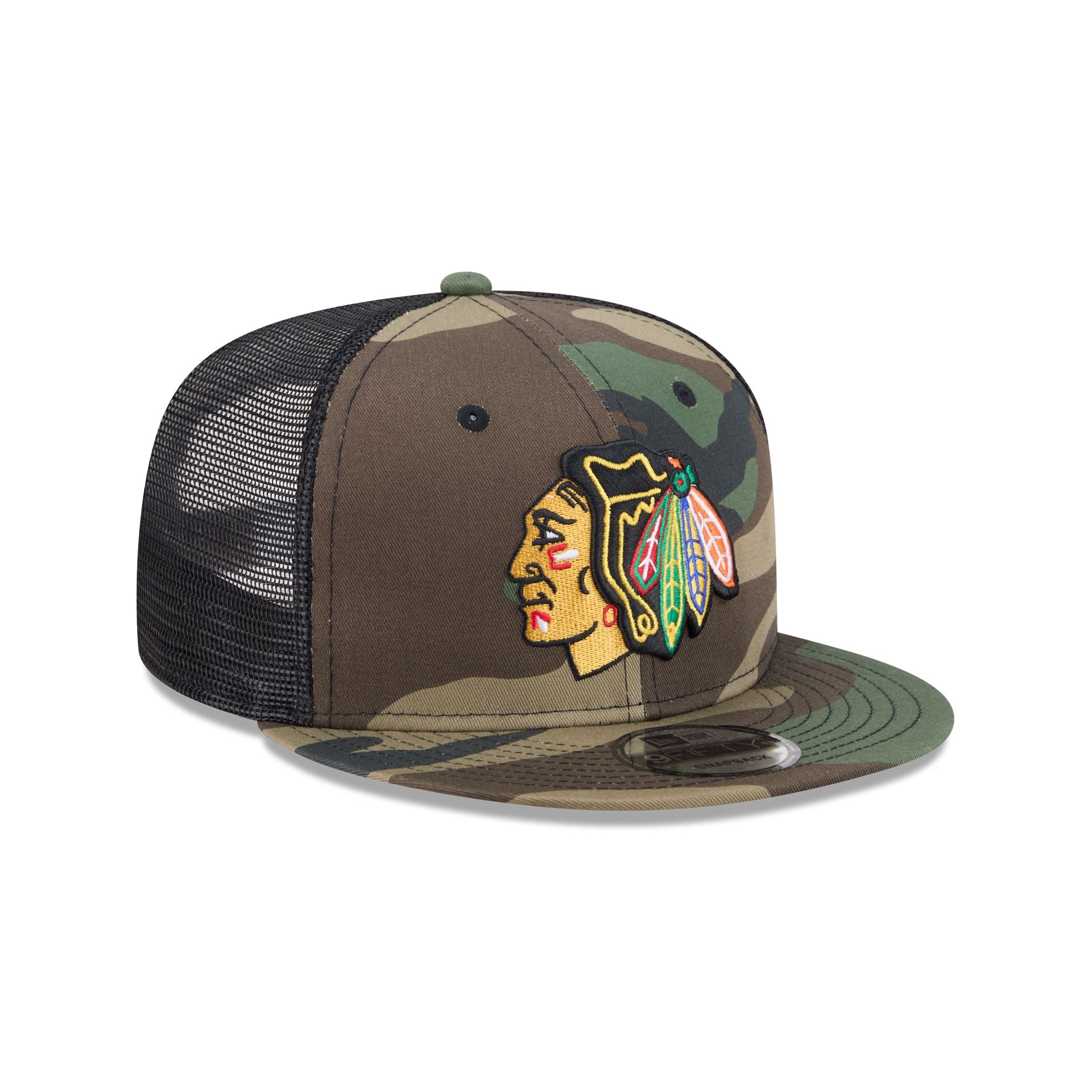 Chicago Blackhawks Camo 9FIFTY Trucker Hat